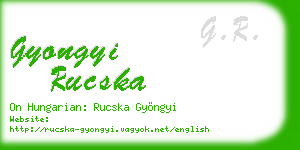 gyongyi rucska business card