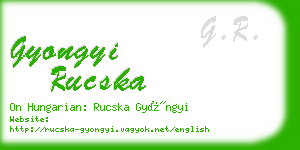 gyongyi rucska business card